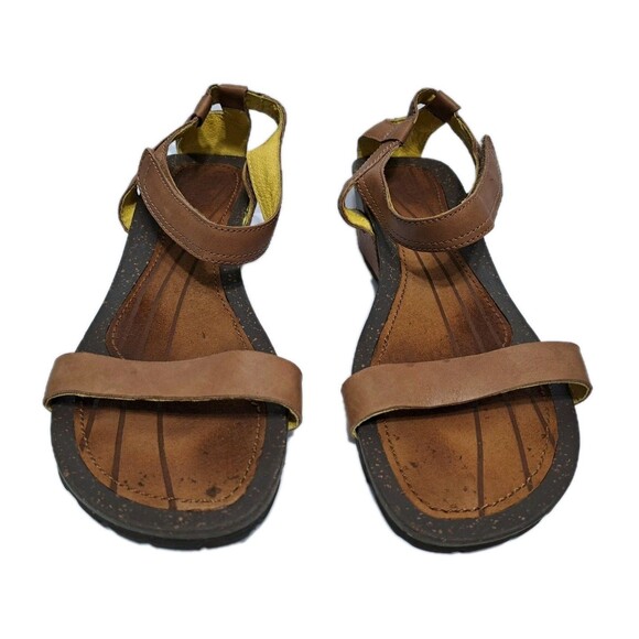 Teva Cabrillo Women's Size 8.5 Leather Brown Sandals Adjustable Wedge Strappy - Picture 2 of 10